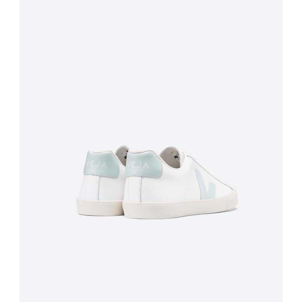 Veja ESPLAR LEATHER Sneakers Dames White/Blue | NL 609WNB